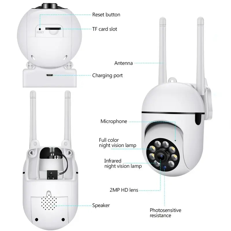 360° WiFi Smart Kamera Full HD 1080p