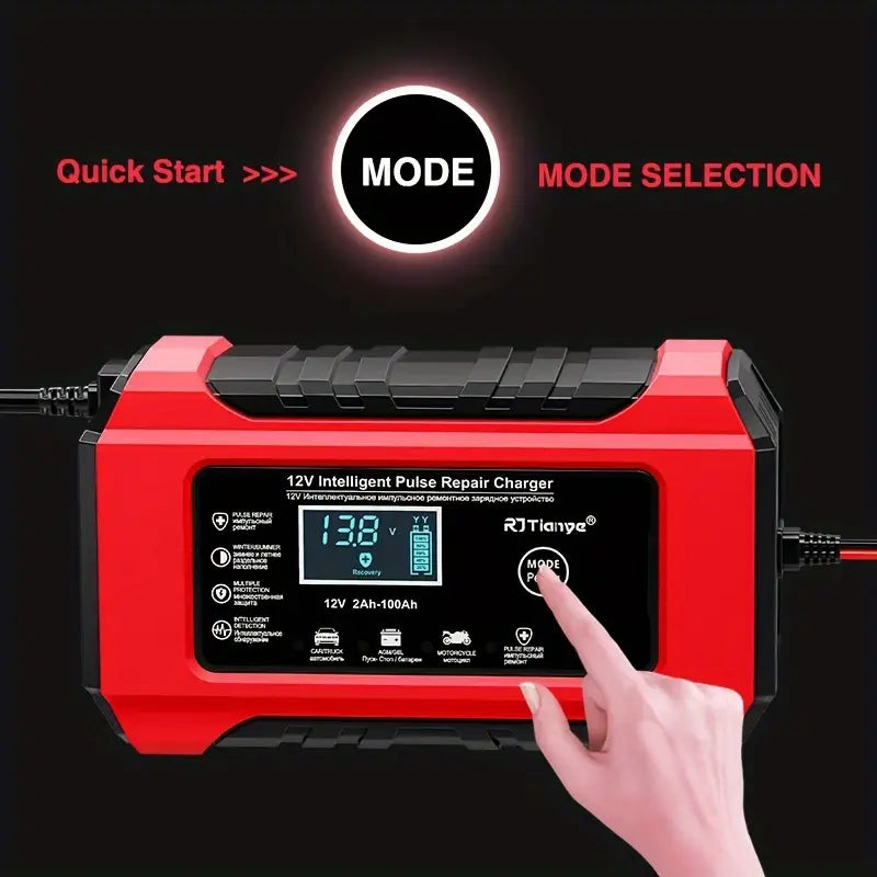 Pametni Punjač Akumulatora 12V/6A sa LCD Ekranom