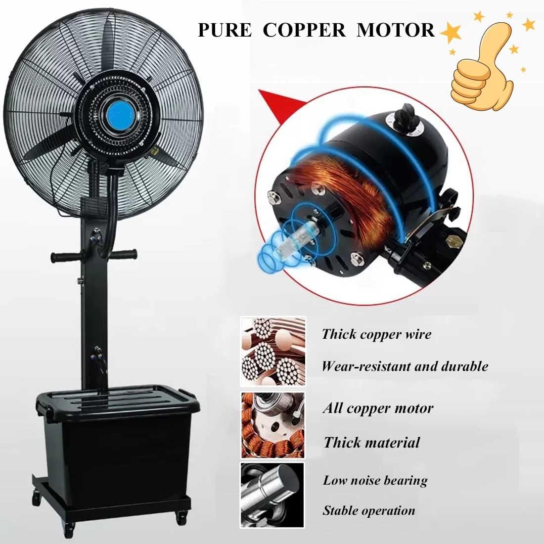 Profesionalni Ventilator sa Misting Sistemom