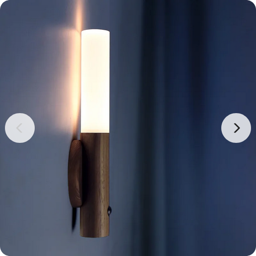 Drvena Zidna LED Lampa Sa Senzorom 1+1 GRATIS!