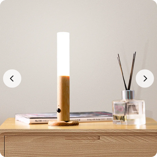 Drvena Zidna LED Lampa Sa Senzorom 1+1 GRATIS!