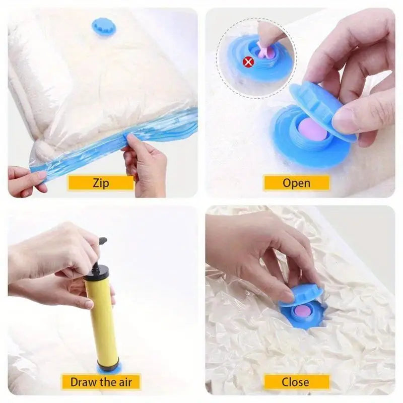 Vakum Vreće za Uštedu Prostora + Pumpa – Set od 5 Komada