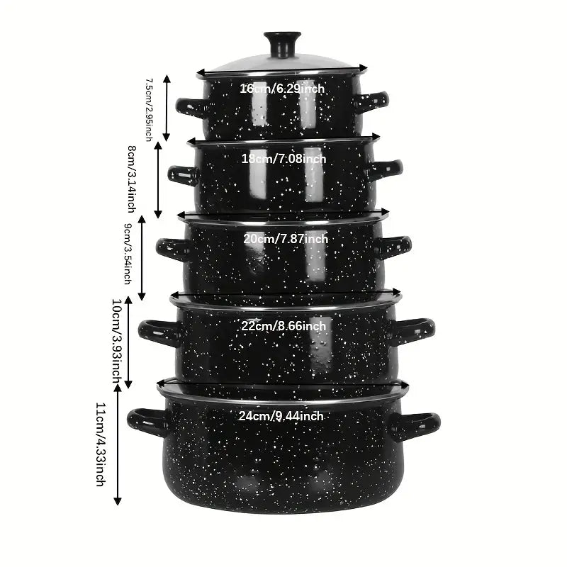 Premium Enamel Set od 5 Šerpi