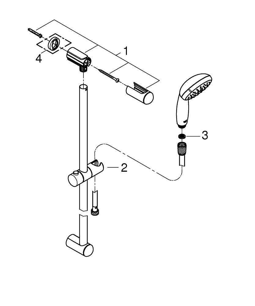 GROHE Tempesta 100 Tuš Set sa Šinom – 2 Funkcije
