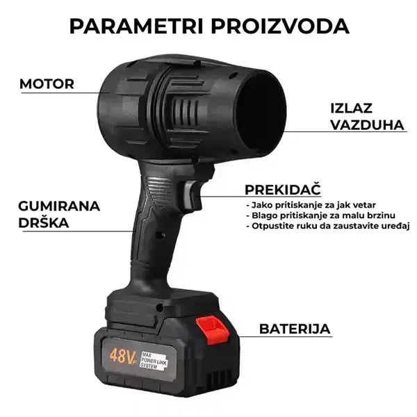 Aku Turbo Fen sa Dve Baterije