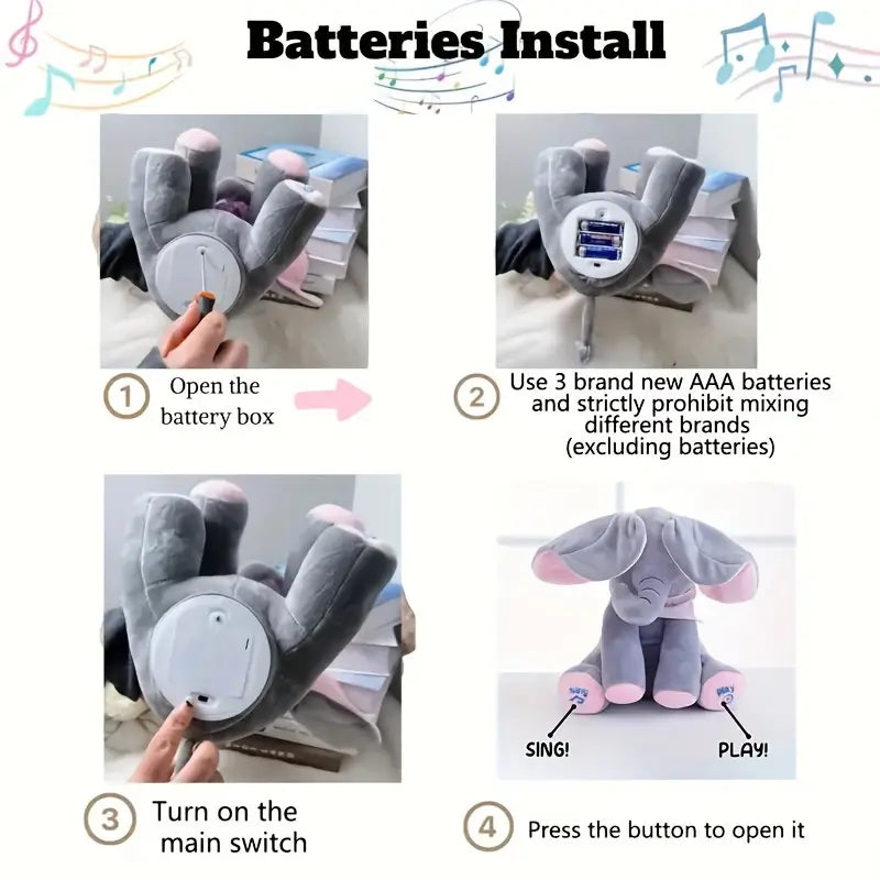 Plišano slonče Peek-a-Boo