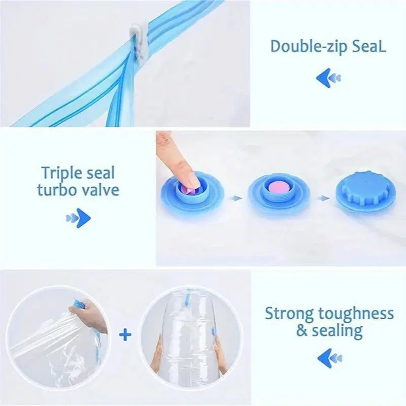 Vakum Vreće za Uštedu Prostora + Pumpa – Set od 5 Komada