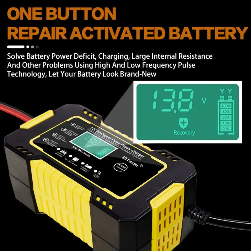 Pametni Punjač Akumulatora 12V/6A sa LCD Ekranom