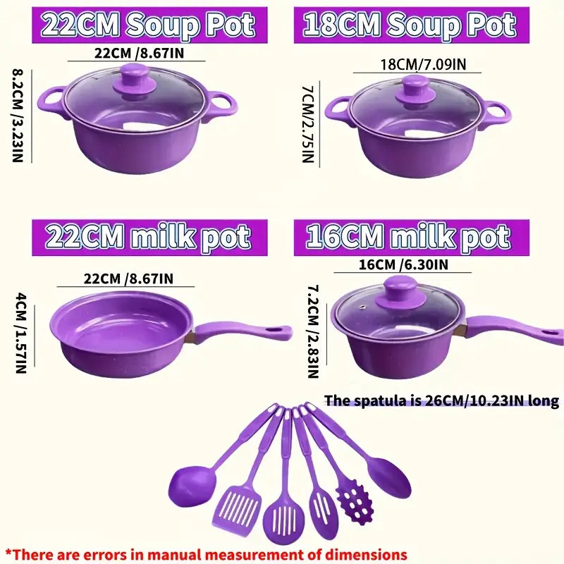 13-delni nelepljivi set posuđa