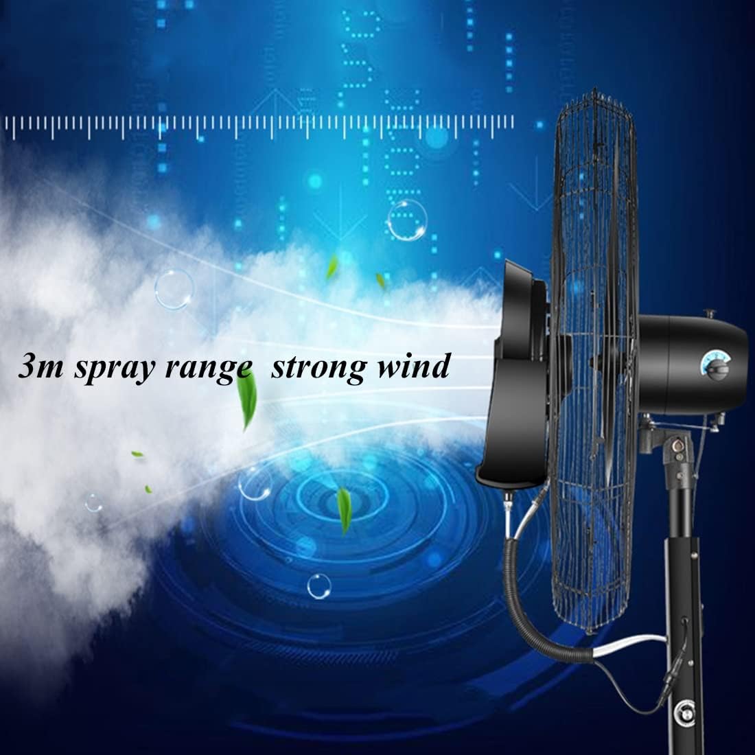 Profesionalni Ventilator sa Misting Sistemom