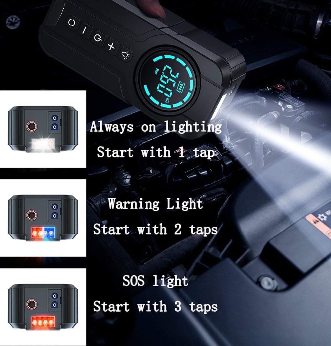 4 u 1 Jump Starter sa Pumpom