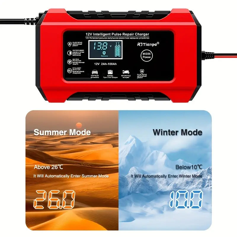 Pametni Punjač Akumulatora 12V/6A sa LCD Ekranom