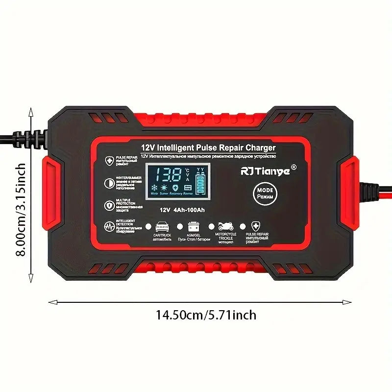 Pametni Punjač Akumulatora 12V/6A sa LCD Ekranom