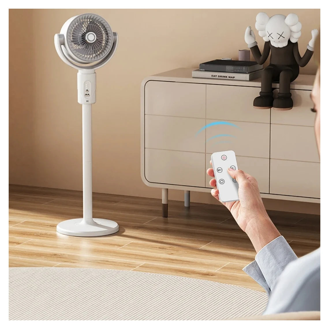 3 u 1 Pametan Ventilator sa Tajmerom, Daljinskim– Ultra Tih