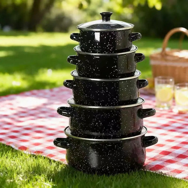 Premium Enamel Set od 5 Šerpi