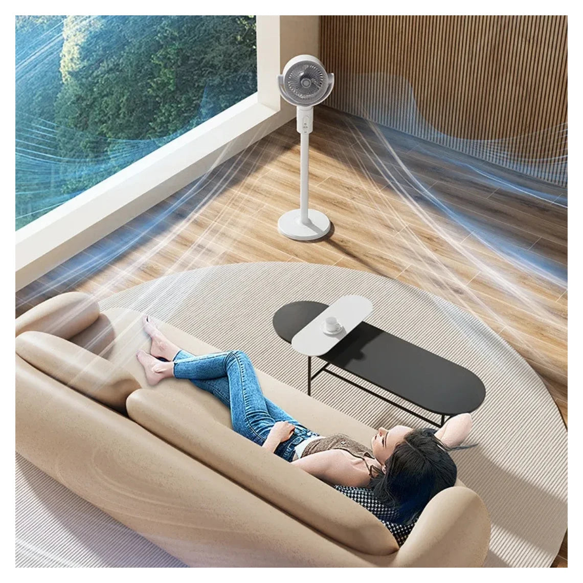 3 u 1 Pametan Ventilator sa Tajmerom, Daljinskim– Ultra Tih