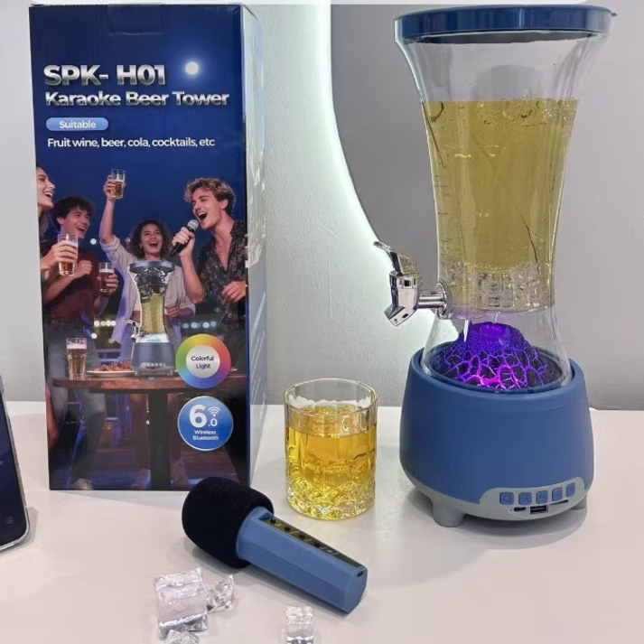 Točilica Bluetooth Zvučnik sa mikrofonom i LED svetlima