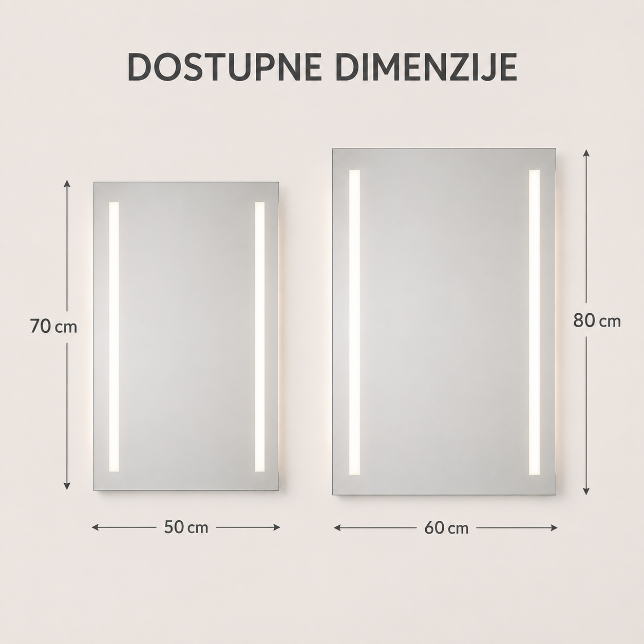 SmartWave LED ogledalo sa senzorom ruke i 3 boje svetla