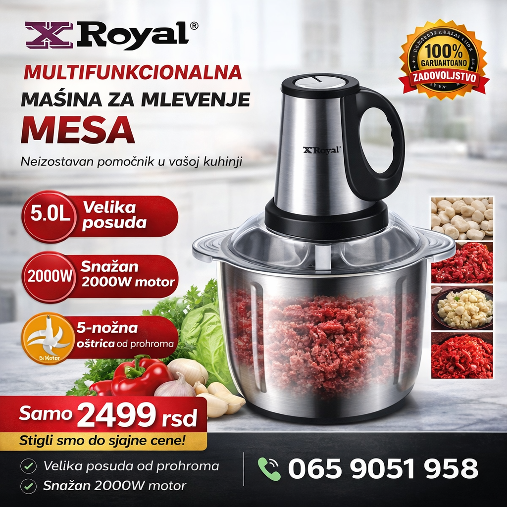 MULTIFUNKCIONALNA MAŠINA ZA MLEVENJE 5L