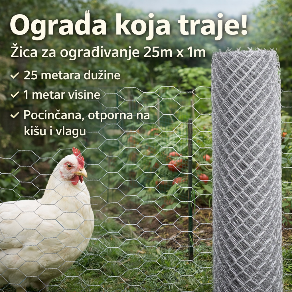 Žica za ograđivanje 25m x 1m