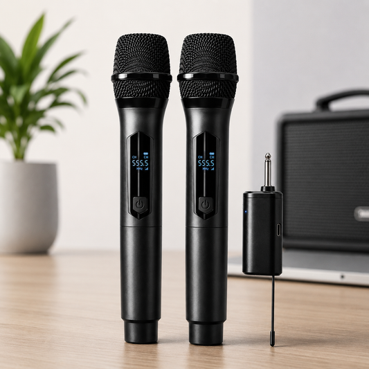 Bežični UHF Mikrofoni Set 2u1 sa Receiverom