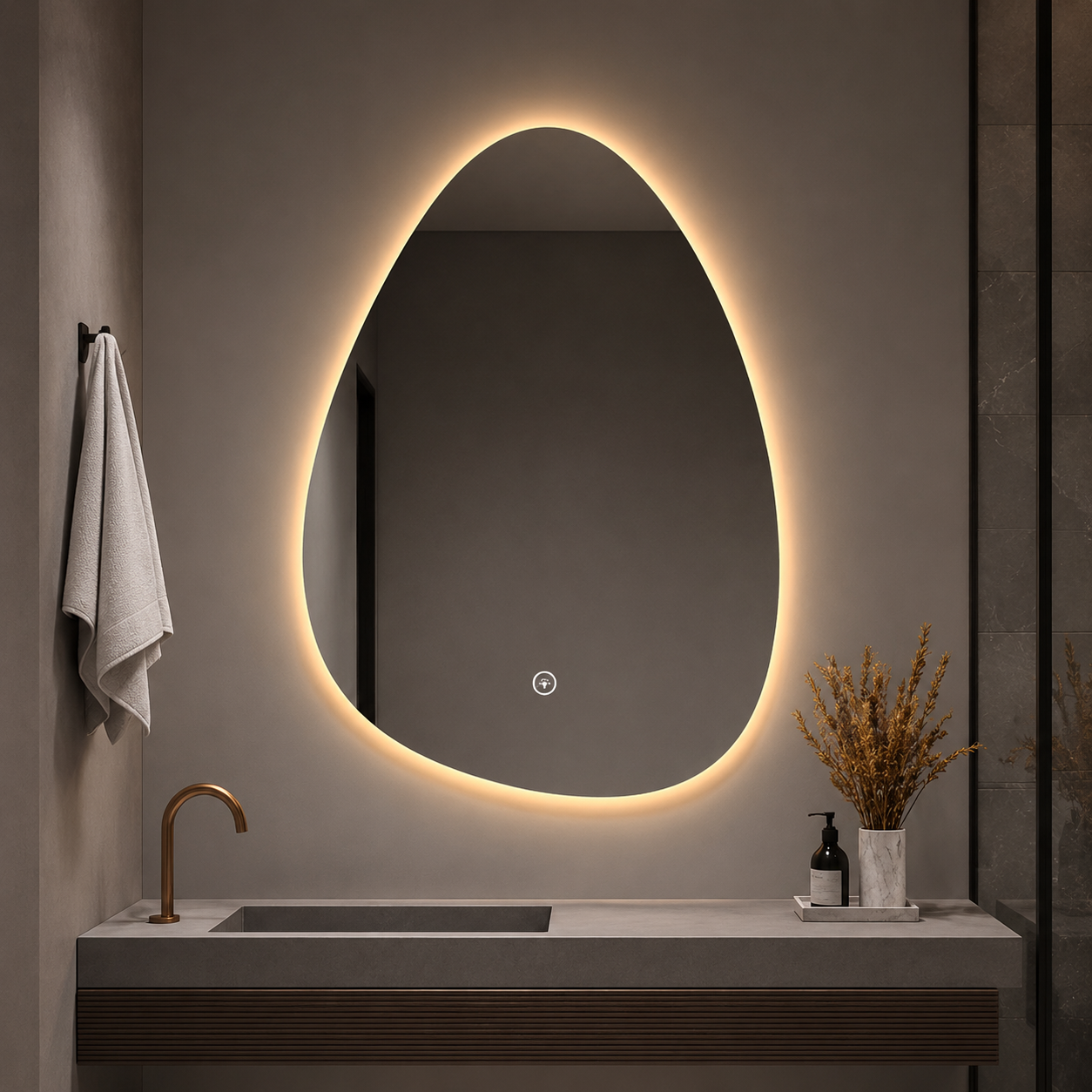 Luksuzno LED ogledalo 50 × 70 cm