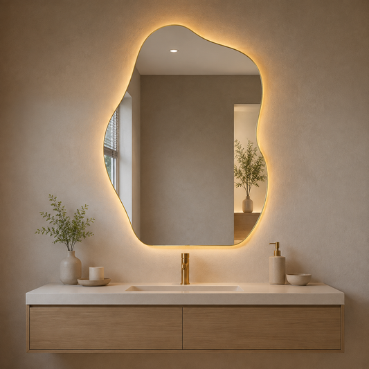 Asimetrično LED ogledalo 50 × 70 cm