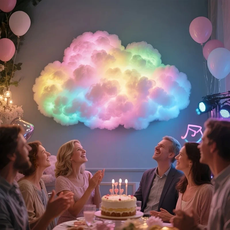 3D RGB LED oblak sa svetlosnim efektima – 200 cm