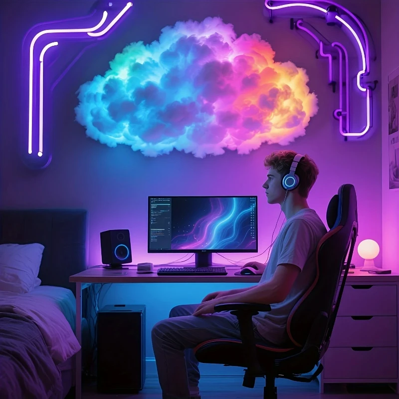 3D RGB LED oblak sa svetlosnim efektima – 200 cm