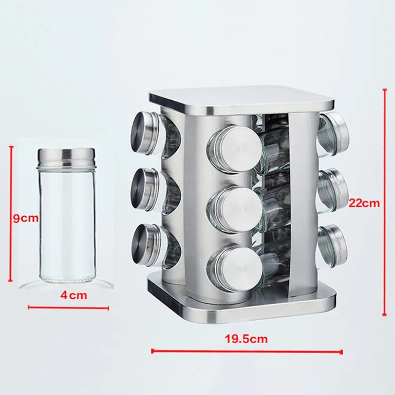 Rotirajući držač za začine – 12 bočica