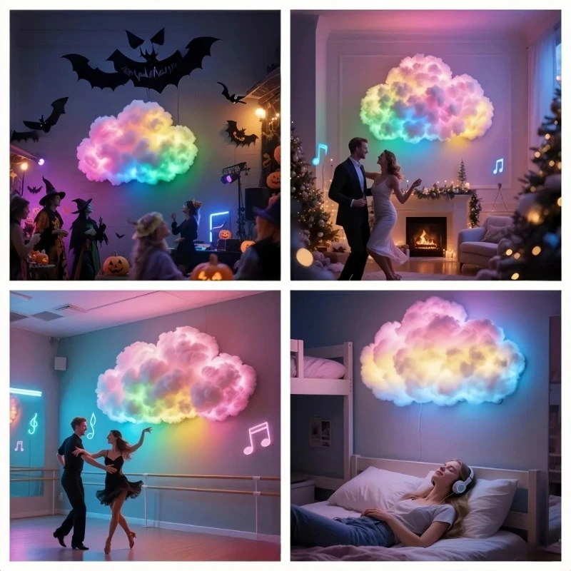 3D RGB LED oblak sa svetlosnim efektima – 200 cm