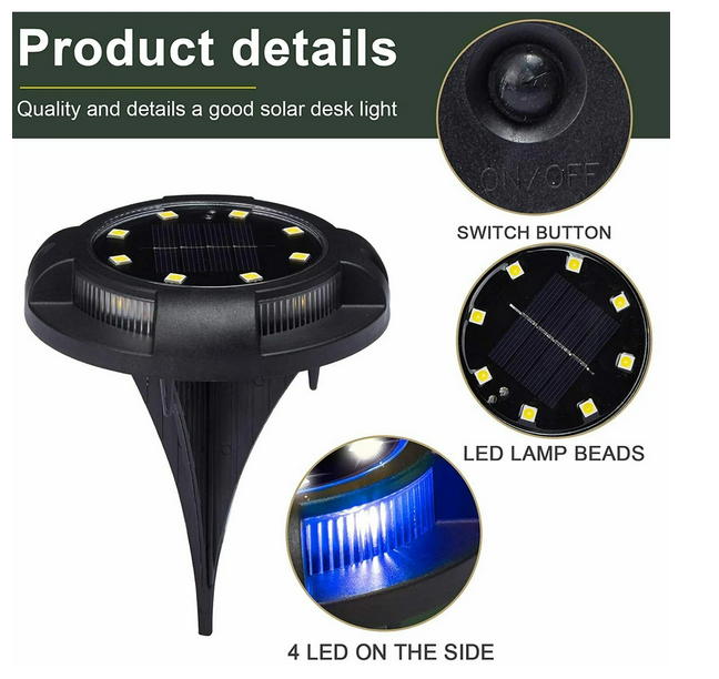 Solarne LED Svetiljke za Baštu i Staze – 4 Komada