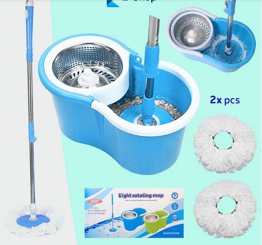 Rotirajući mop za čišćenje + 2 krpe