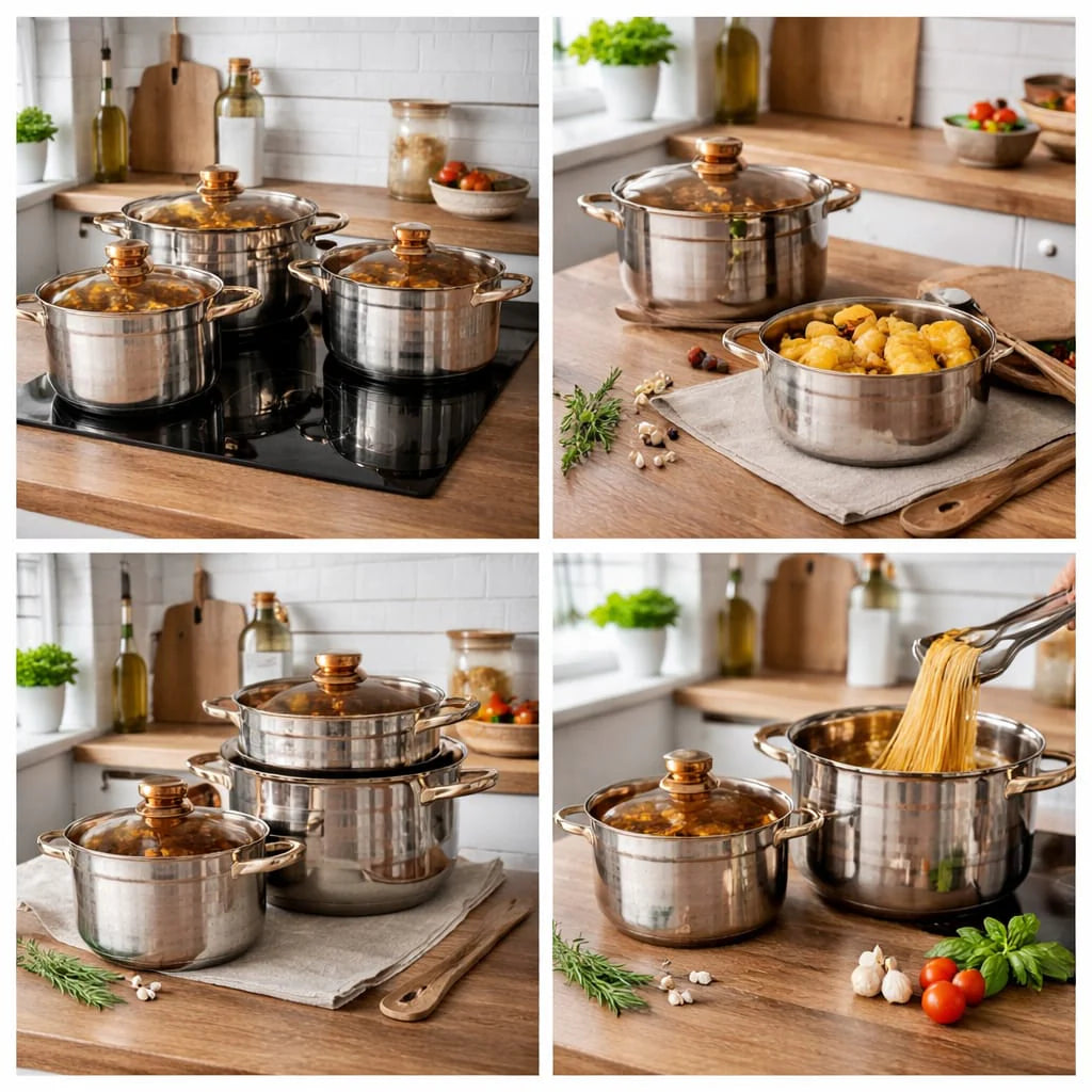 Premium INOX set lonaca 18/10 – 3 kom