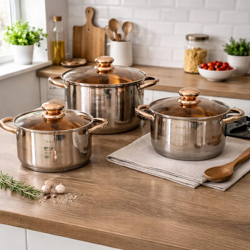 Premium INOX set lonaca 18/10 – 3 kom