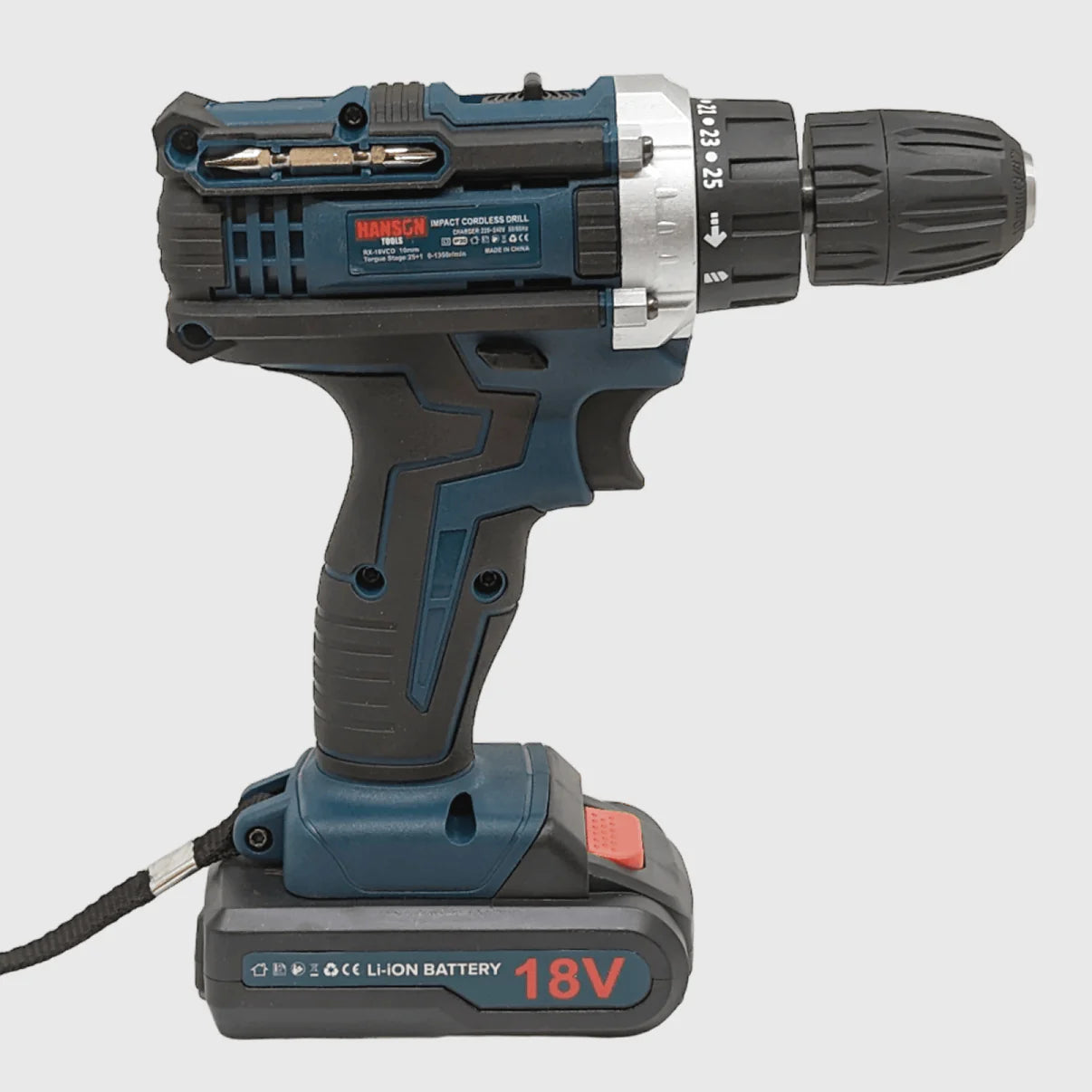 HANSON AKU BUŠILICA 18V + SET ALATA