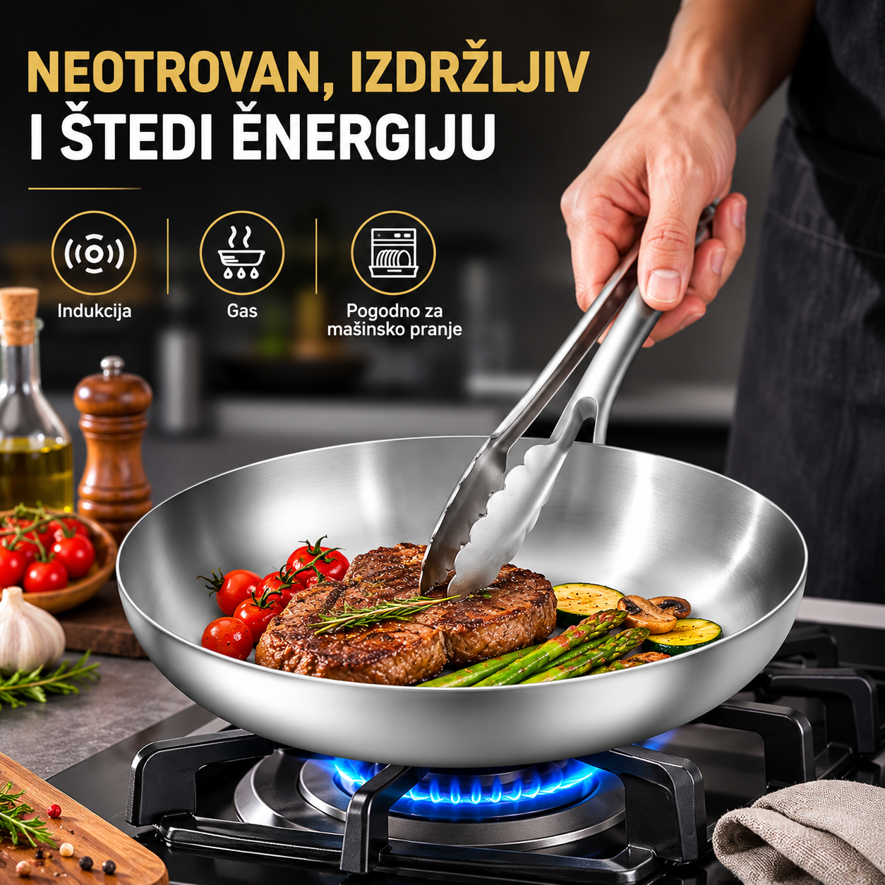 Premium Inox Tiganj od Nerđajućeg Čelika