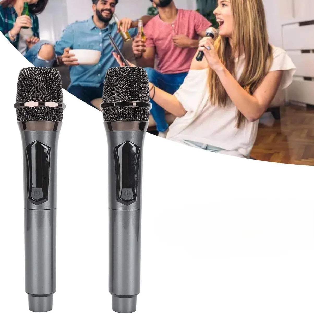 Bežični UHF Mikrofoni Set 2u1 sa Receiverom