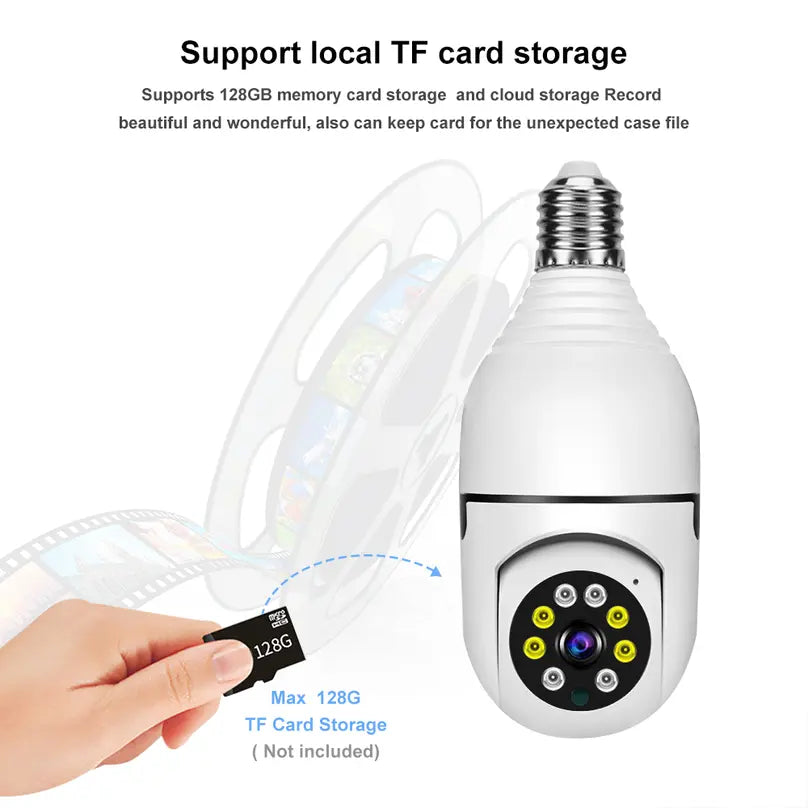 WiFi kamera sijalica 3MP sa noćnim vidom i rotacijom 355°