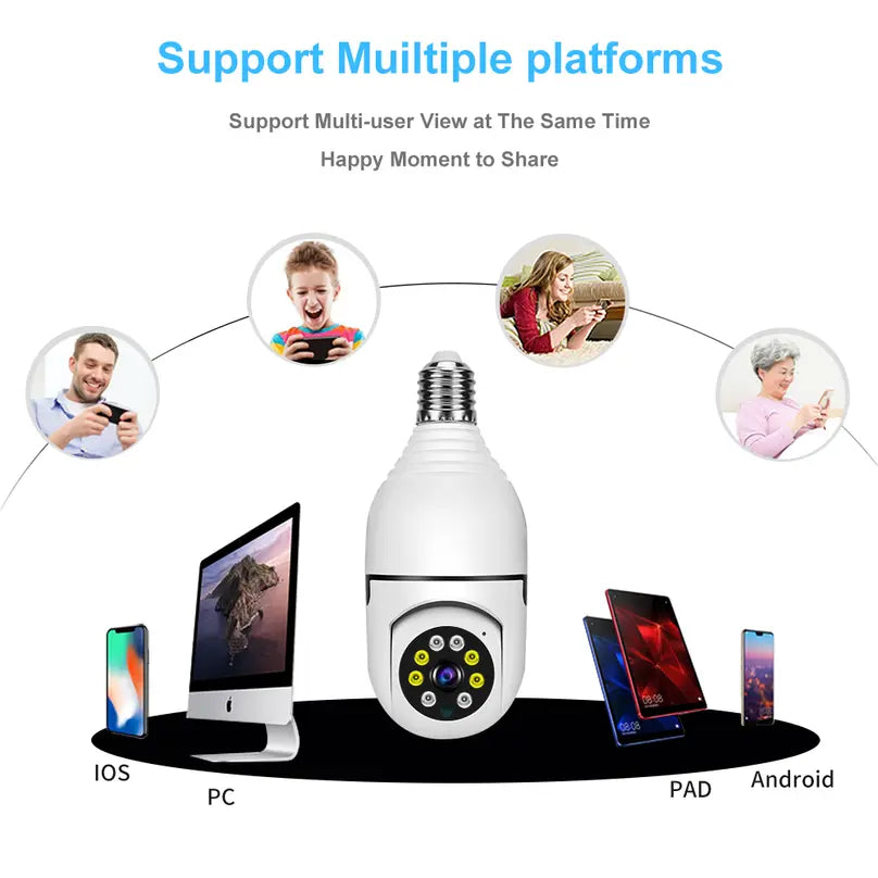 WiFi kamera sijalica 3MP sa noćnim vidom i rotacijom 355°